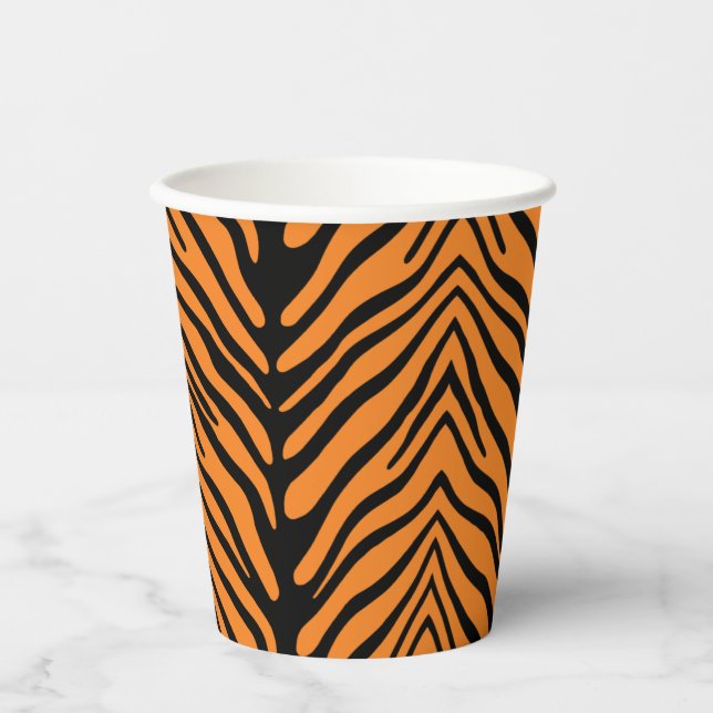 Tiger Stripe Pattern Paper Cup (Front)