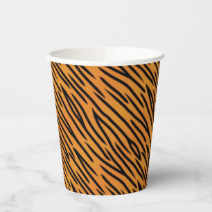 Tiger Stripe Pattern Paper Cups