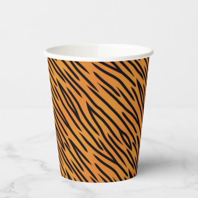 Tiger Stripe Pattern Paper Cups (Left)