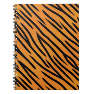 Tiger Stripe Pattern Spiral Notebook