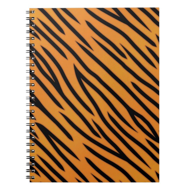 Tiger Stripe Pattern Spiral Notebook (Front)