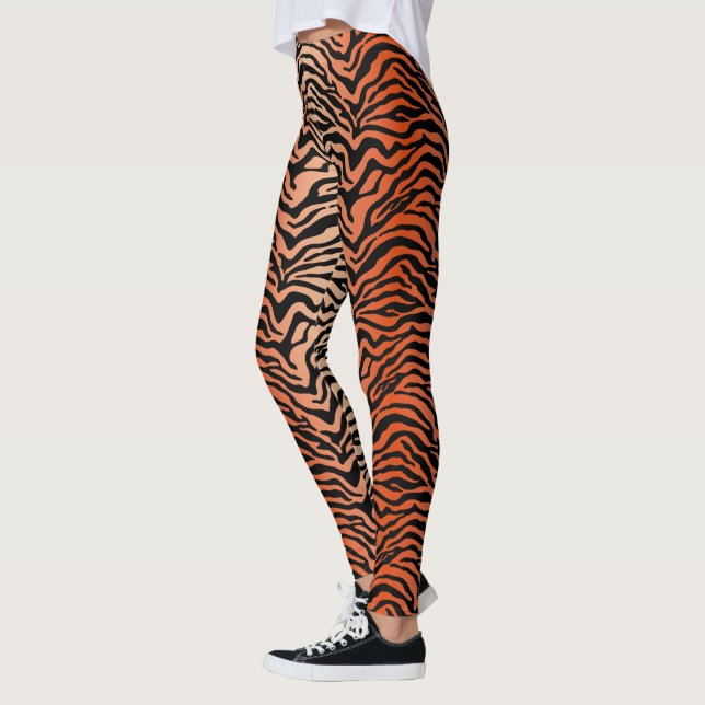 Tiger stripe print leggings (Left)
