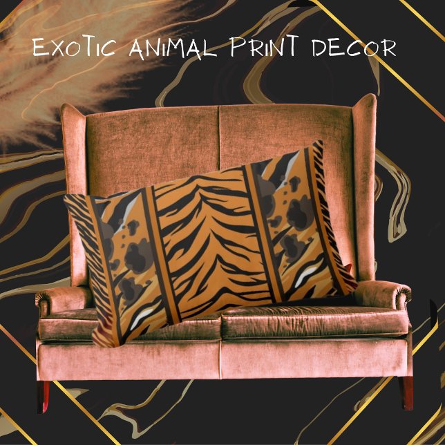 Tiger Stripes Animal Print  Lumbar Cushion (Creator Uploaded)