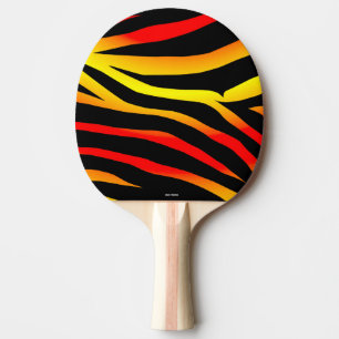 Tiger Stripes Animal Print Ping Pong Paddle