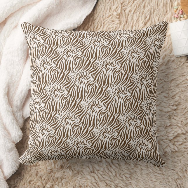 Tiger Stripes Animal Print Seamless Pattern Cushion (Blanket)