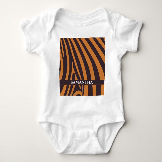 Tiger stripes baby bodysuit (Front)