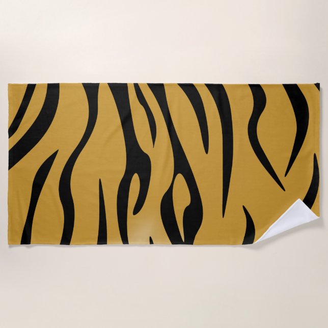 Tiger Stripes Beach Towel (Front)
