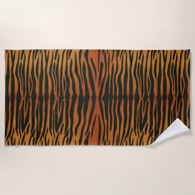 Tiger Stripes  Beach Towel (Front)