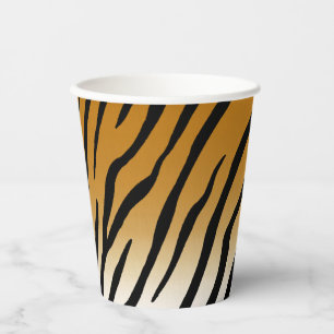 Tiger Stripes Exotic Animal Print Paper Cups