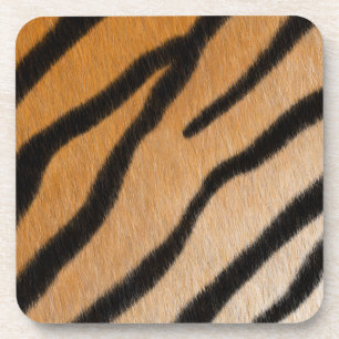 Tiger Stripes Exotic Fur Realistic Animal Print Coaster