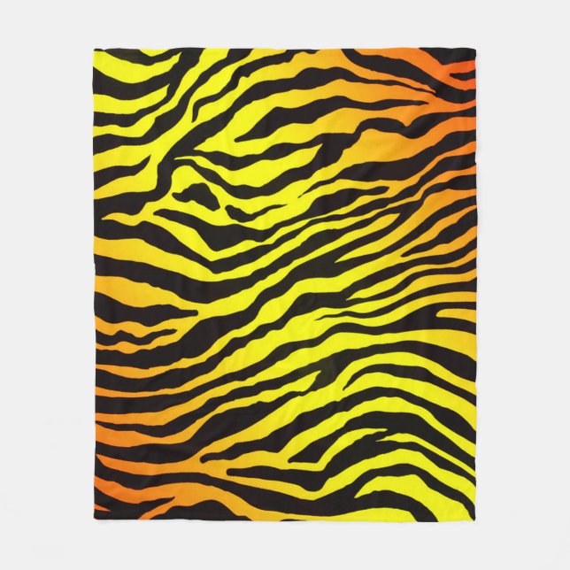 Tiger Stripes Fleece Blanket (Front)