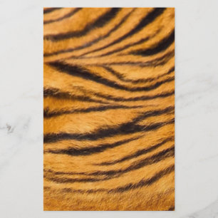 Tiger Stripes Fur Black and Orange Personalise it Stationery