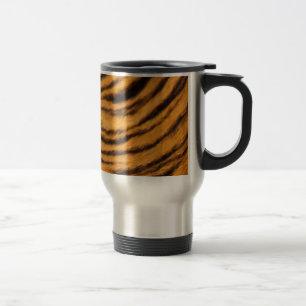 Tiger Stripes Fur Black and Orange Personalise it Travel Mug