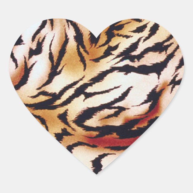 TIGER STRIPES HEART STICKER (Front)