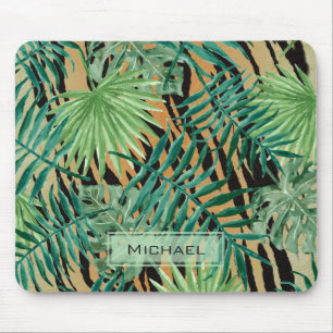 Tiger Stripes Jungle Camouflage Personalised Mouse Pad