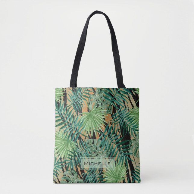 Tiger Stripes Jungle Camouflage Personalised Tote Bag (Front)