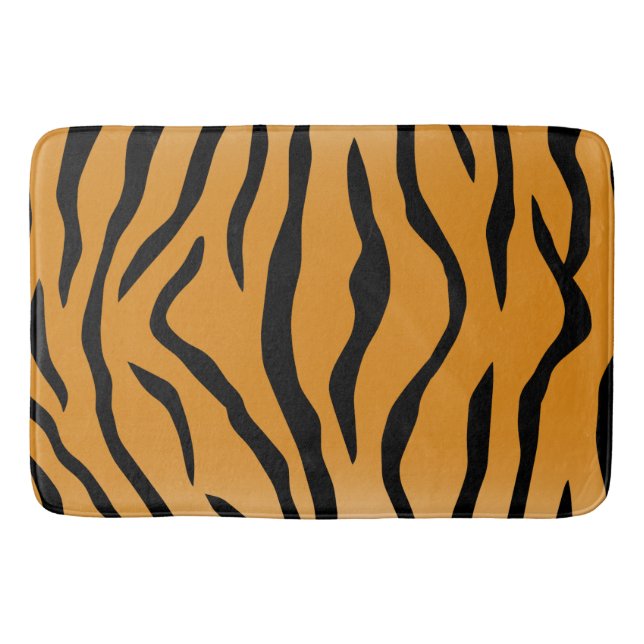Tiger stripes pattern bath mat (Front)