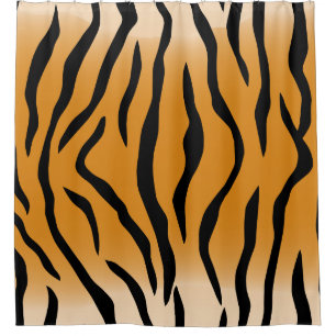 Tiger stripes pattern shower curtain