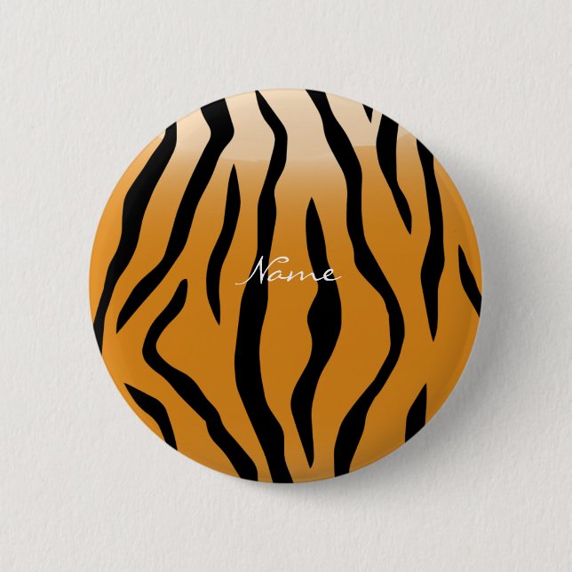Tiger Stripes Pattern Thunder_Cove 6 Cm Round Badge (Front)