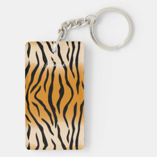 Tiger Stripes Pattern Thunder_Cove Key Ring