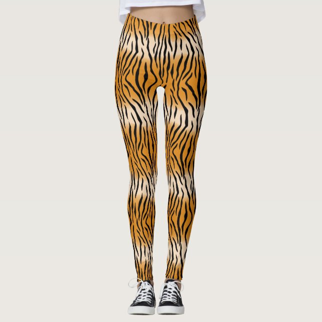Tiger Stripes Pattern Thunder_Cove Leggings (Front)