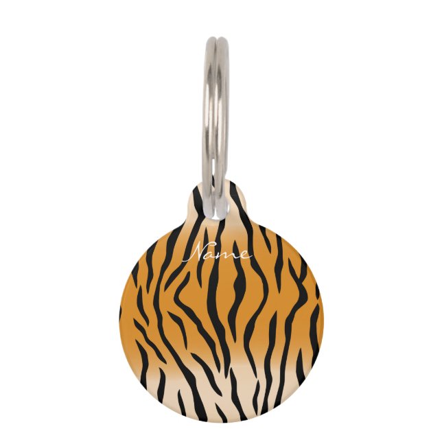 Tiger Stripes Pattern Thunder_Cove Pet Tag (Back)