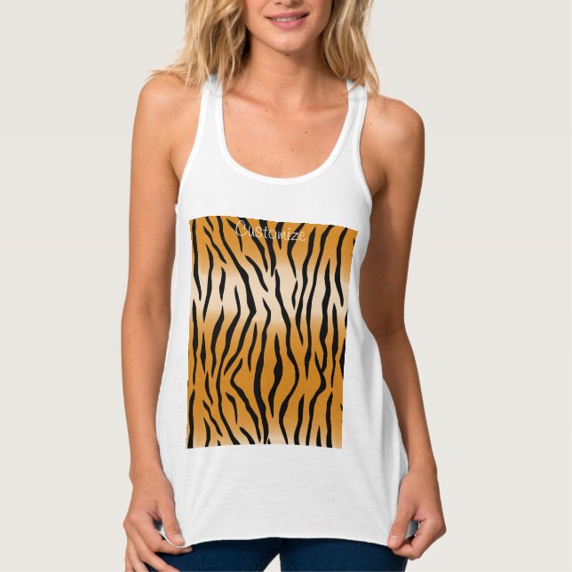 Tiger Stripes Pattern Thunder_Cove  Singlet (Front)