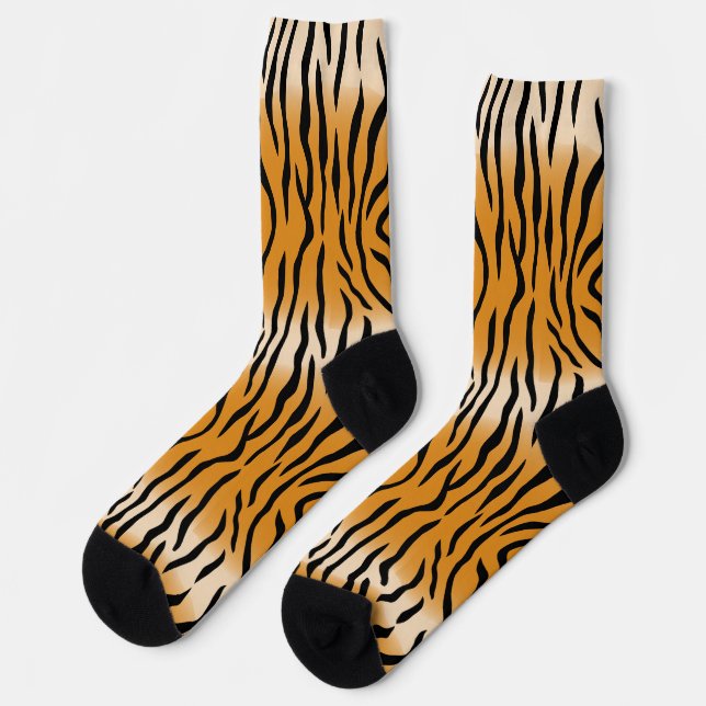 Tiger Stripes Pattern Thunder_Cove Socks (Left)