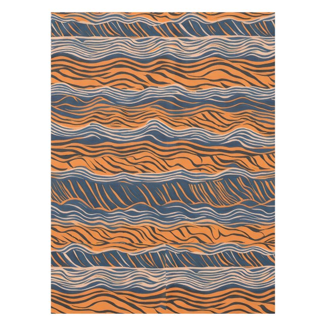 Tiger Stripes Skin Inspired Design Tablecloth (Front)