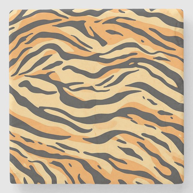 Tiger Stripes Stone Coaster (Front)