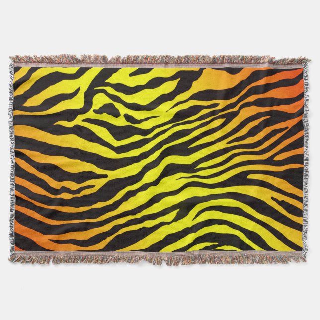 Tiger Stripes Throw Blanket (Front)