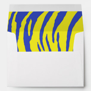 Tiger Stripes Yellow Blue Envelope