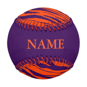 Tiger Strips-Purple Design Baseball