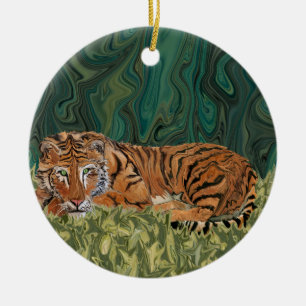 Tiger Sunday Serendipity Ceramic Tree Decoration