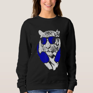 Tiger Sunglasses Headphones Festival Music Fan Tig Sweatshirt
