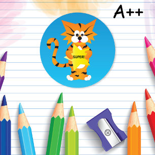 Tiger Super Star Classroom Classic Round Sticker
