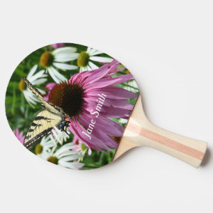 Tiger Swallowtail Butterfly Flower Pong Paddle