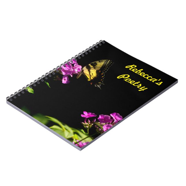 Tiger Swallowtail Butterfly on Wild Phlox Notebook (Left Side)