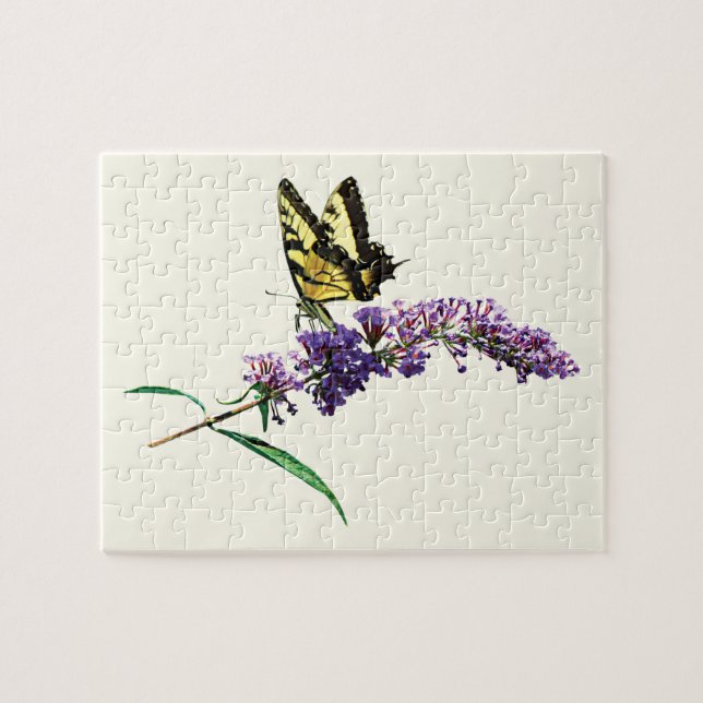 Tiger Swallowtail on Purple Butterfly Bush Jigsaw Puzzle (Horizontal)