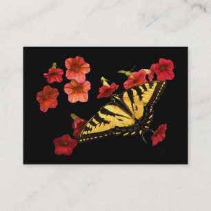 Tiger Swallowtail on Red Flowers ATC Business Card