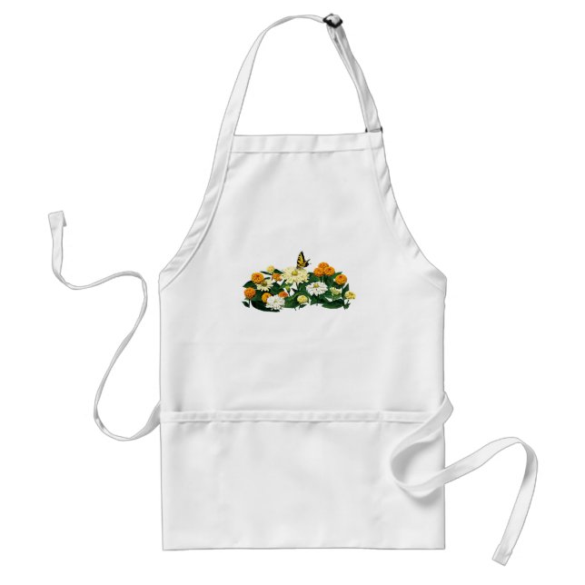 Tiger Swallowtail on Zinnia Standard Apron (Front)