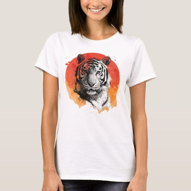 Tiger symbol of courage.  T-Shirt (Front)