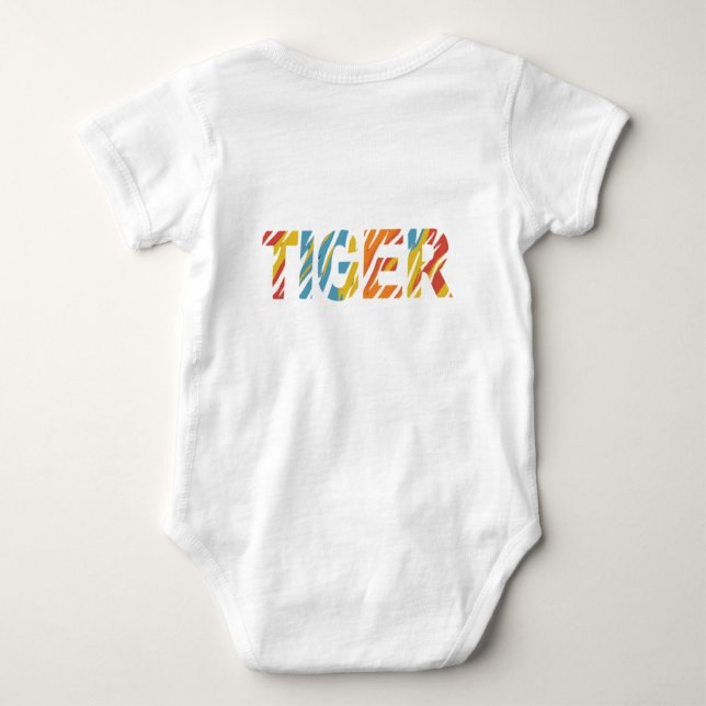 Tiger t-shirt for baby baby bodysuit (Back)