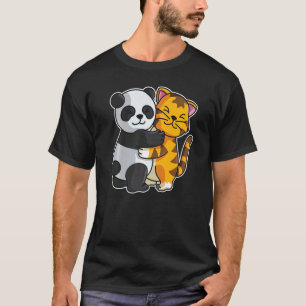 Tiger Tabby Cat & Panda Cute Animals For Women Cud T-Shirt