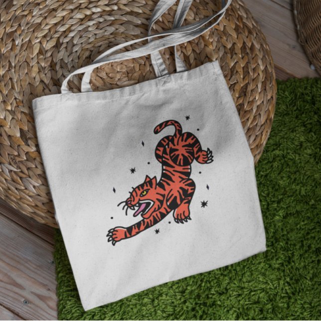 Tiger Tattoo Tote Bag   (Creator Uploaded)