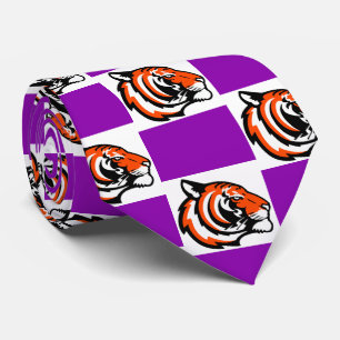 Tiger Team Mascot Football Basketball Necktie