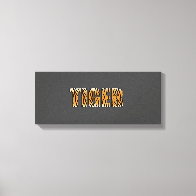Tiger Text | Zazzle_Growshop. Canvas Print (Front)