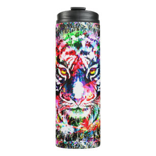 Tiger Thermal Tumbler   Colourful Tiger Travel Mug