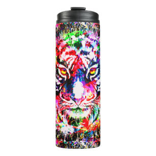 Tiger Thermal Tumbler   Colourful Tiger Travel Mug