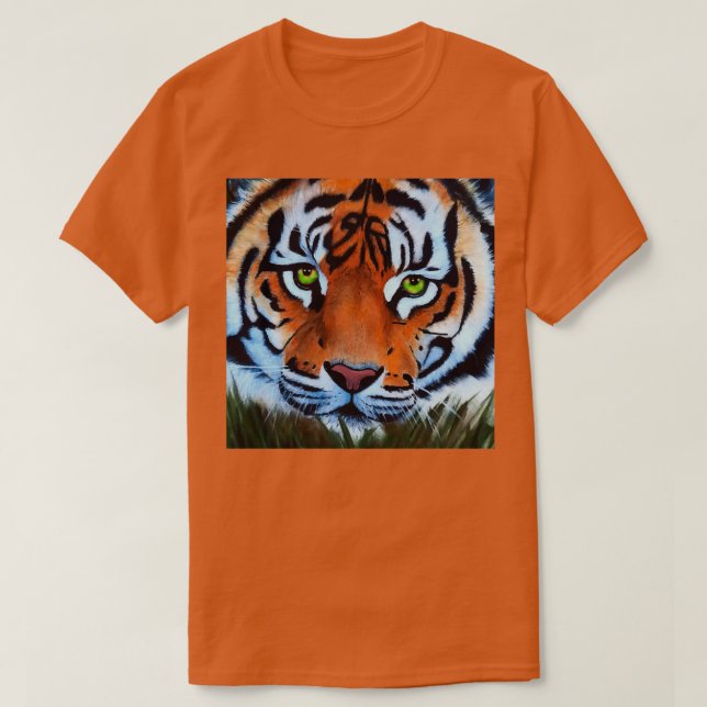 Tiger tiger burning bright big cat animal painting T-Shirt (Design Front)